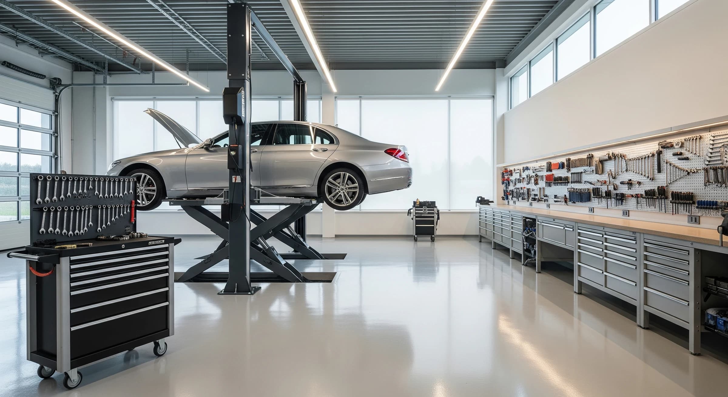 ロイヤルカーサービスの車検整備工場